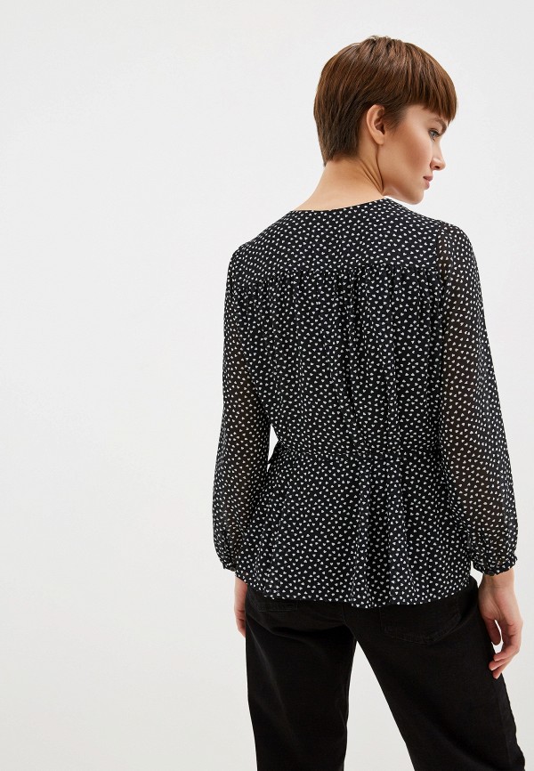 

Блуза Whistles, Confetti Heart Print Tie Top, Черный