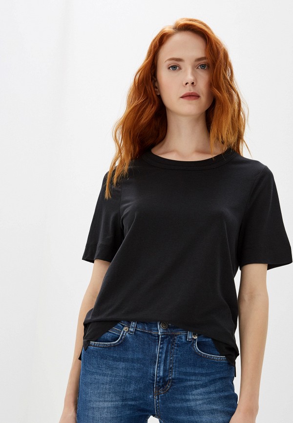 

Футболка Whistles, Черный, Rosa Double Trim Tshirt