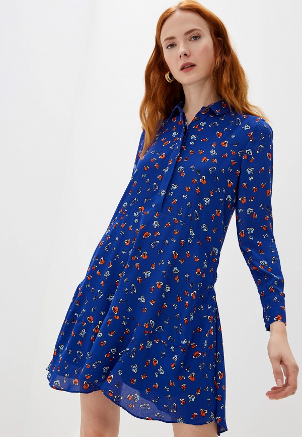 

Платье Whistles, Ditsy Floral Print Shirt Dress, Синий