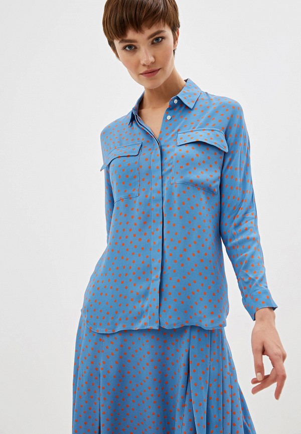 

Блуза Whistles, Abstract Spot Selma Blouse, Голубой