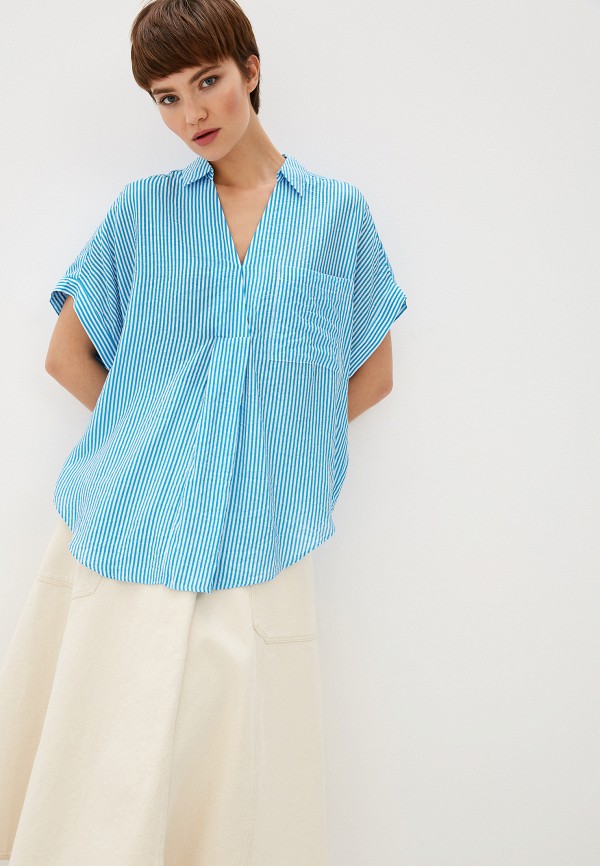 

Рубашка Whistles, Синий, Lea Stripe Shirt