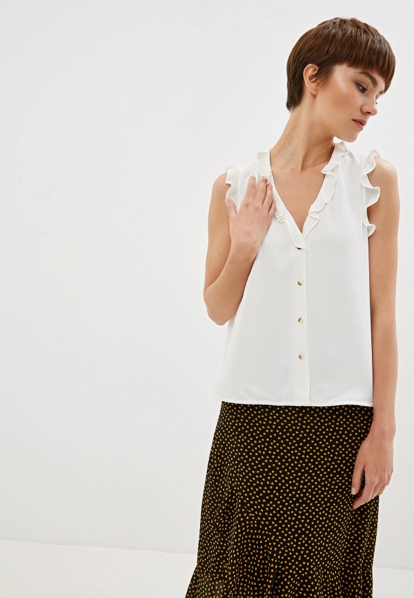 

Блуза Whistles, Emily Frill Top, Белый
