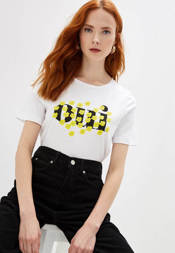 

Футболка Whistles, Белый, Oui Floral Logo Tshirt
