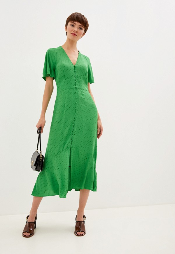

Платье Whistles, Зеленый, MICRO SPOT BUTTON DRESS