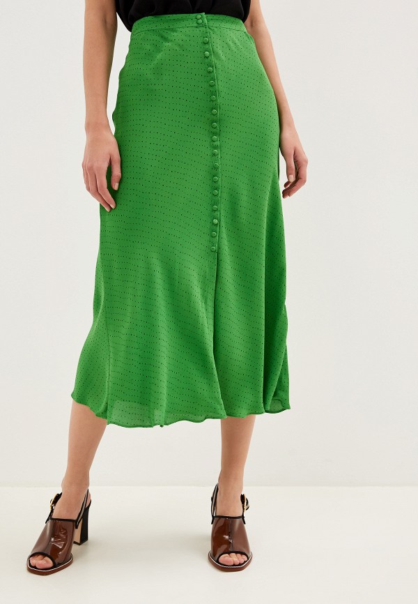 

Юбка Whistles, Зеленый, MICRO SPOT BUTTON SKIRT