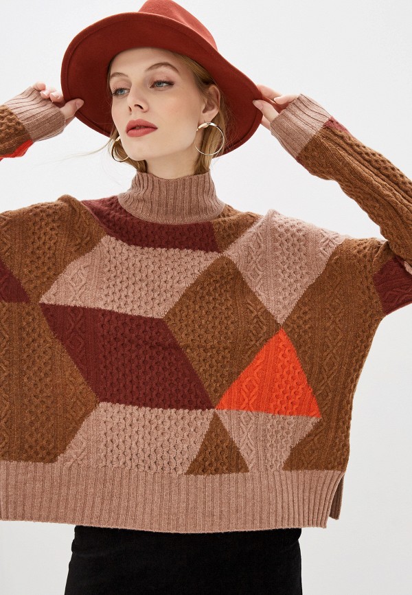 

Свитер Whistles, Разноцветный, CABLE INTARSIA WOOL KNIT