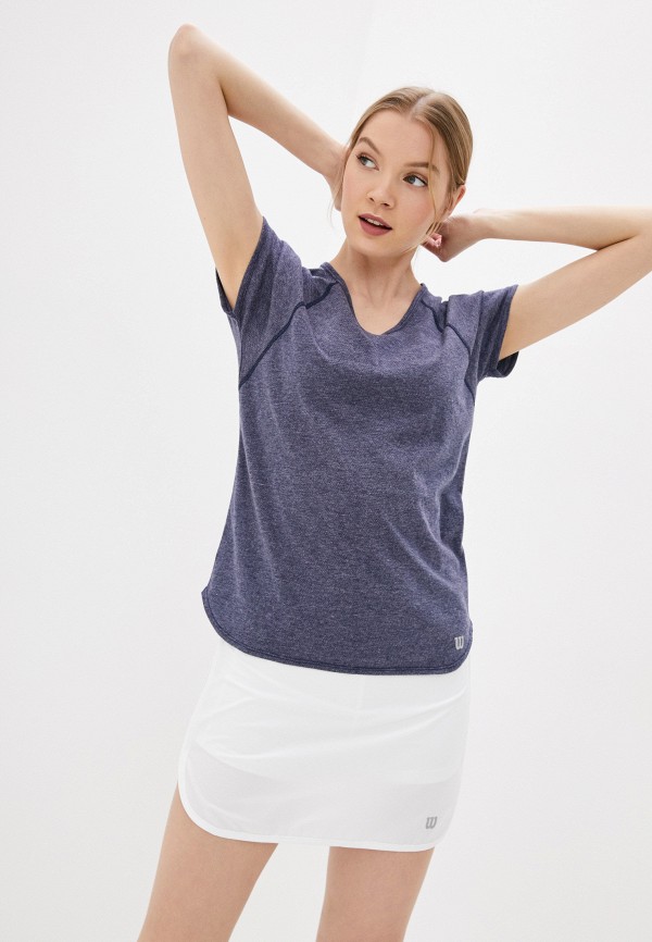 

Футболка спортивная Wilson, Синий, W TRAINING V-NECK TEE Peacoat