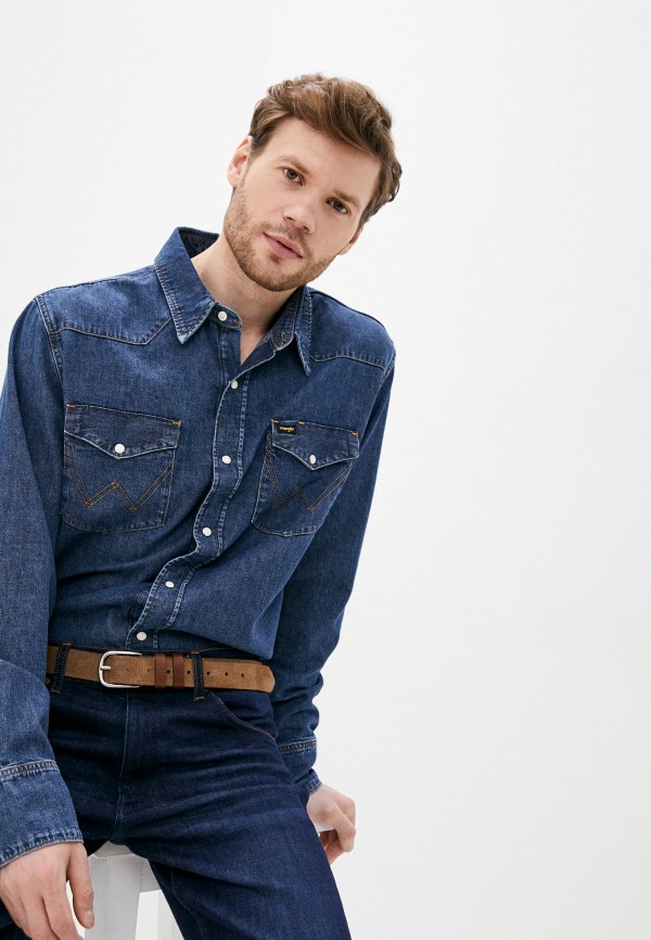 

Рубашка джинсовая Wrangler, Синий