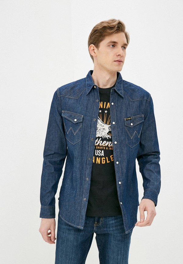 

Рубашка джинсовая Wrangler, Синий