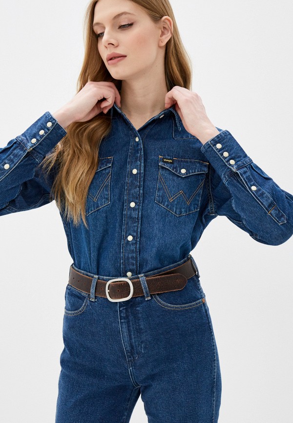 

Рубашка джинсовая Wrangler, Синий