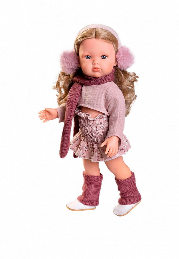 Кукла Munecas Dolls Antonio Juan Белла в розовых наушниках, 45 см, виниловая