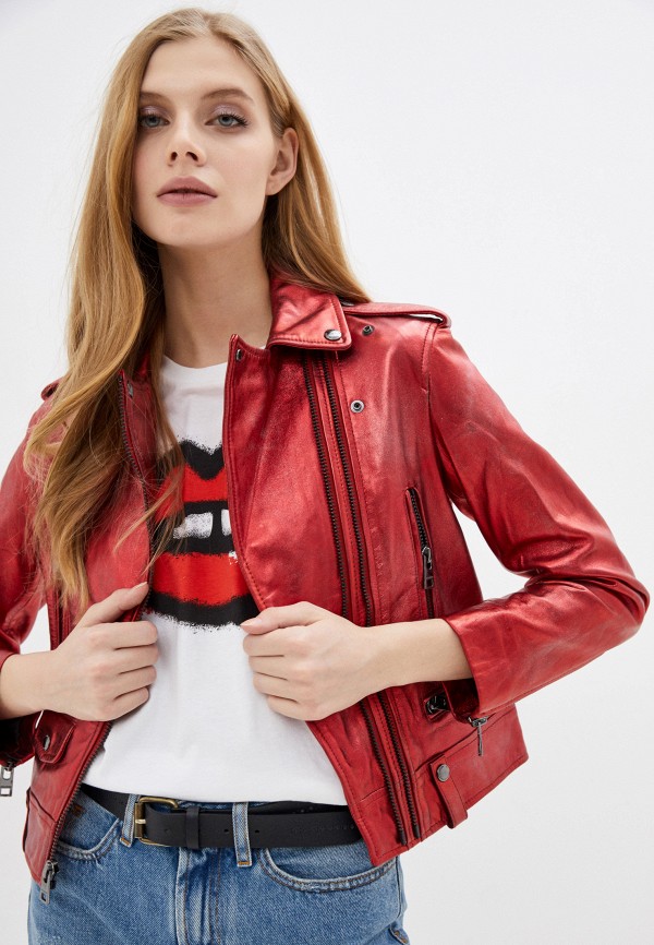 

Куртка кожаная Zadig & Voltaire, Красный, LENNI CUIR MET
