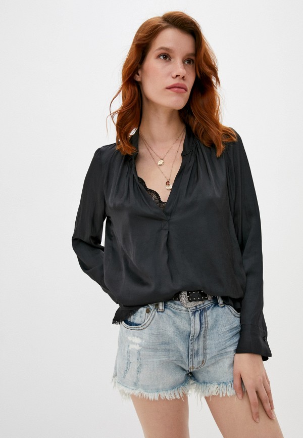

Блуза Zadig & Voltaire, Черный, TINK SATIN PERM