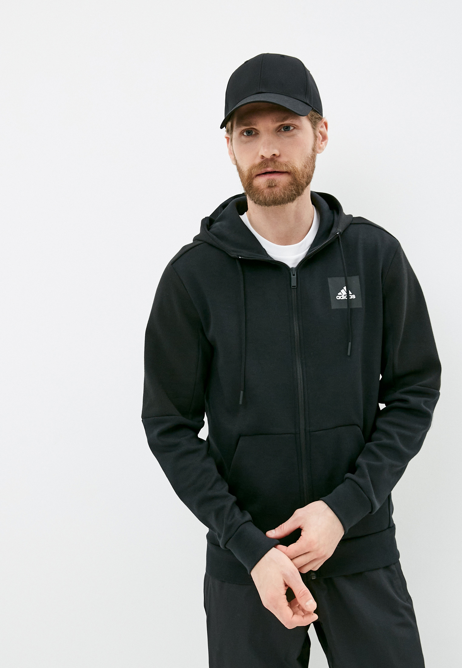 adidas Must Haves Full-Zip Stadium Hoodie - Black | adidas Thailand