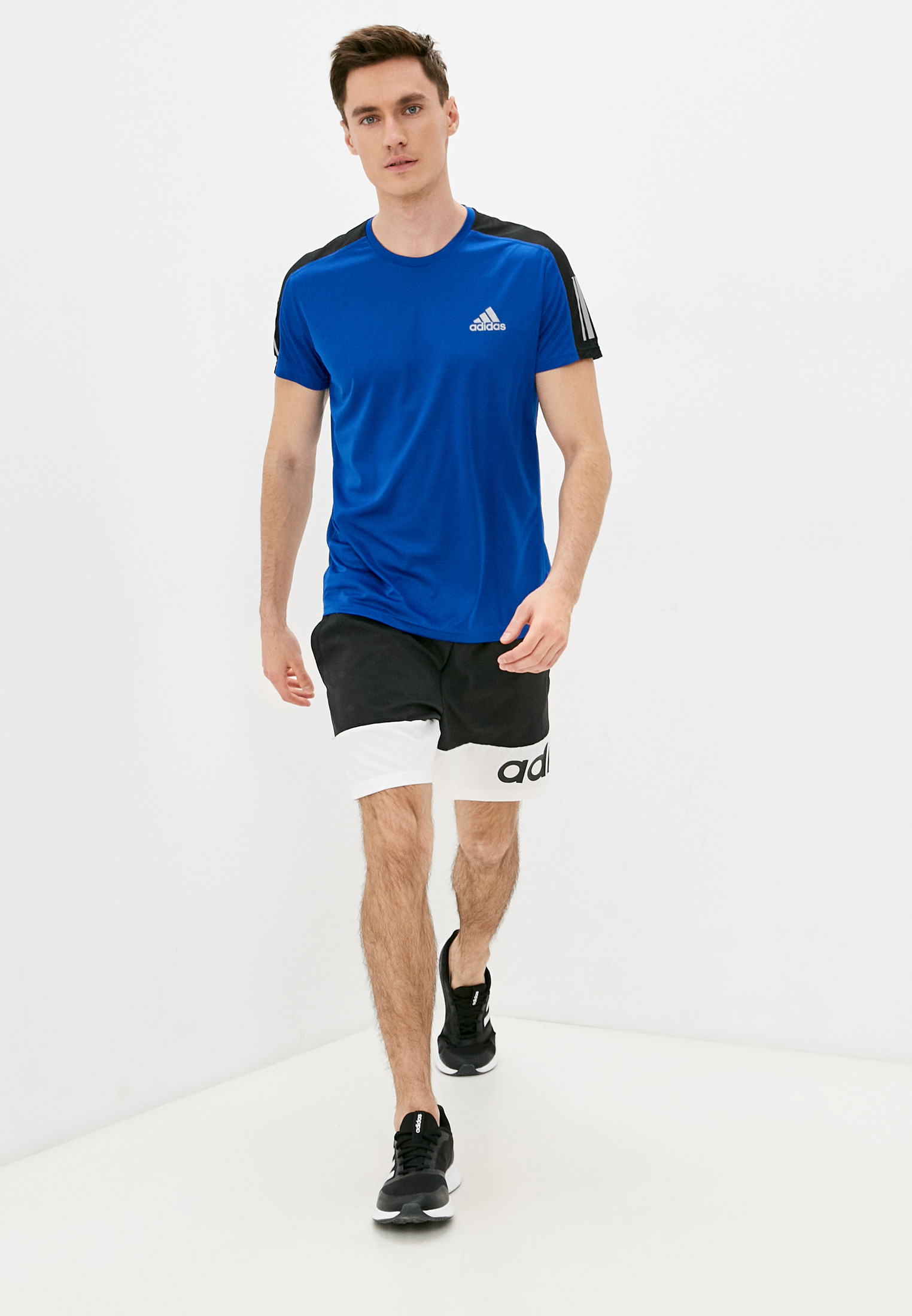adidas Men's Own The Run Tee Shirt - royal blue/reflective silver FT1431