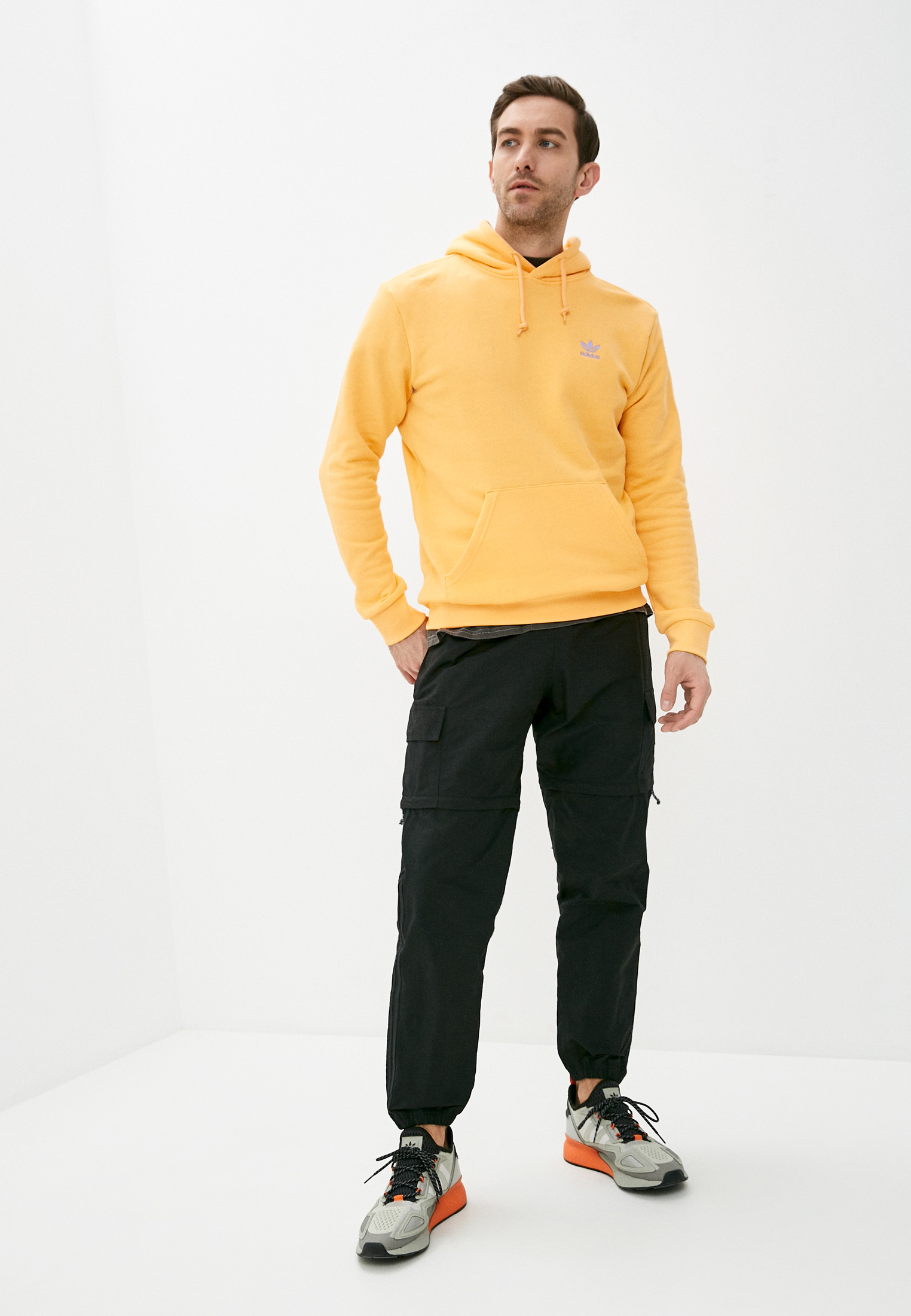 Толстовка мужская Adidas Originals (Адидас Ориджиналс) GN3390 цвет  оранжевый купить за 5699 руб.