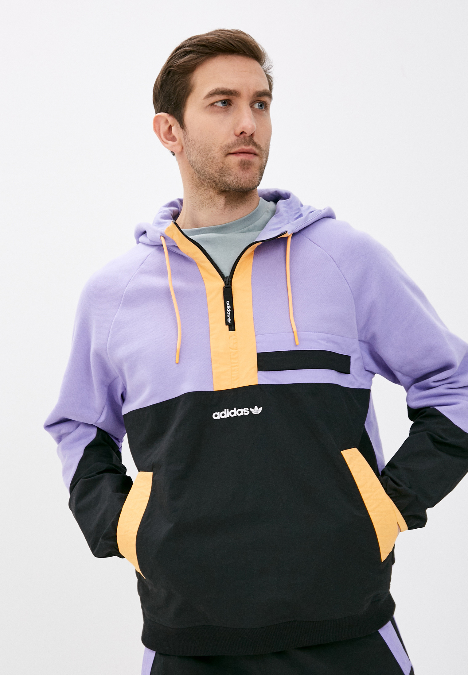 Толстовка мужская Adidas Originals (Адидас Ориджиналс) GN2366 цвет  фиолетовый купить за 6790 руб.