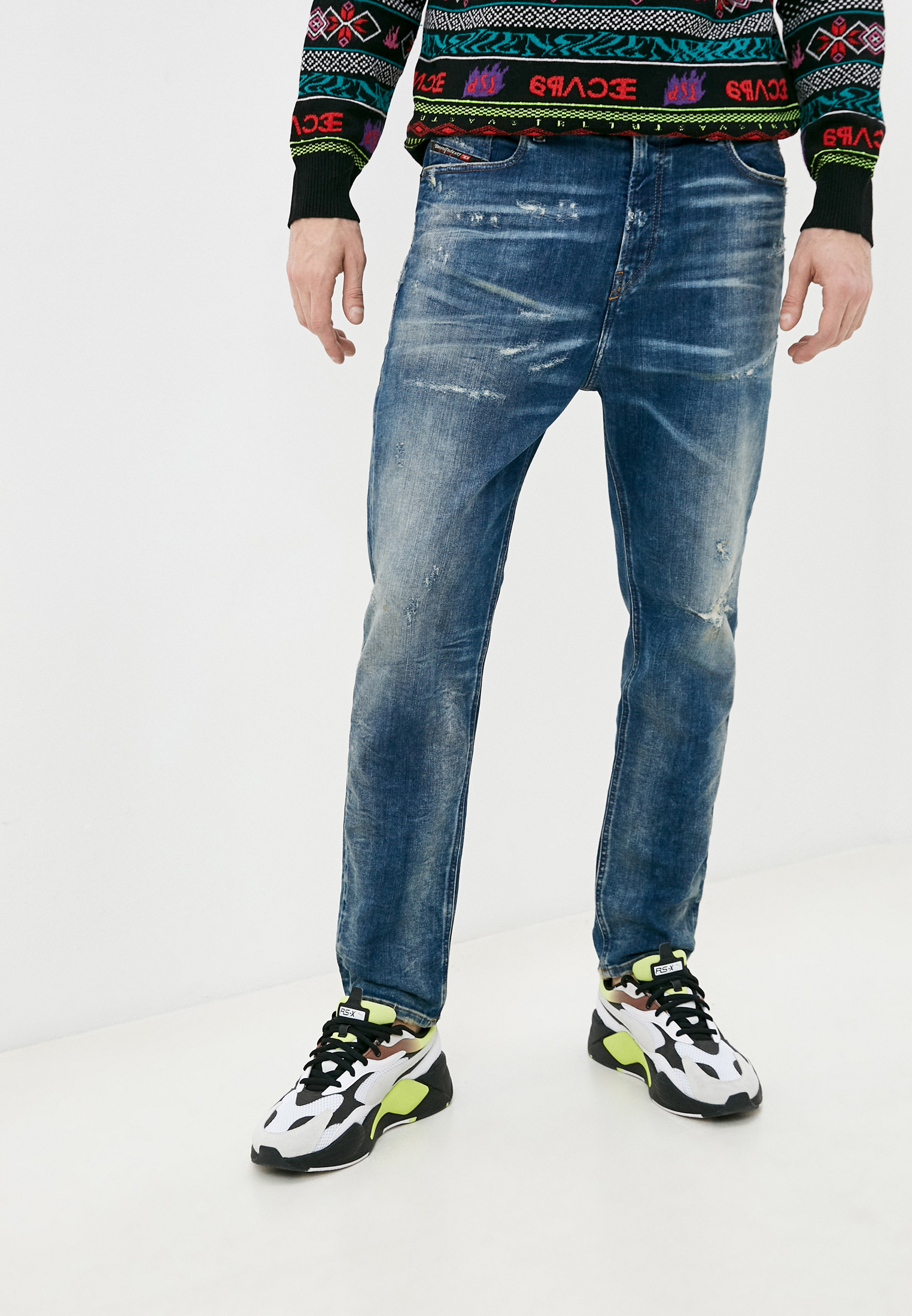 Мужские зауженные джинсы Diesel (Дизель) 00SSTD0870Q: изображение 1