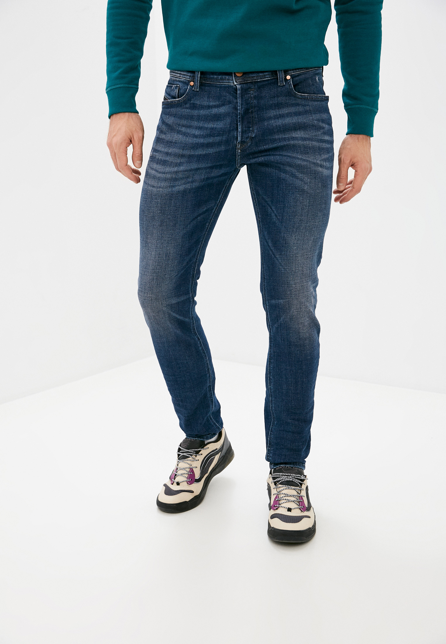 Мужские зауженные джинсы Diesel (Дизель) 00S7VG084UI: изображение 1
