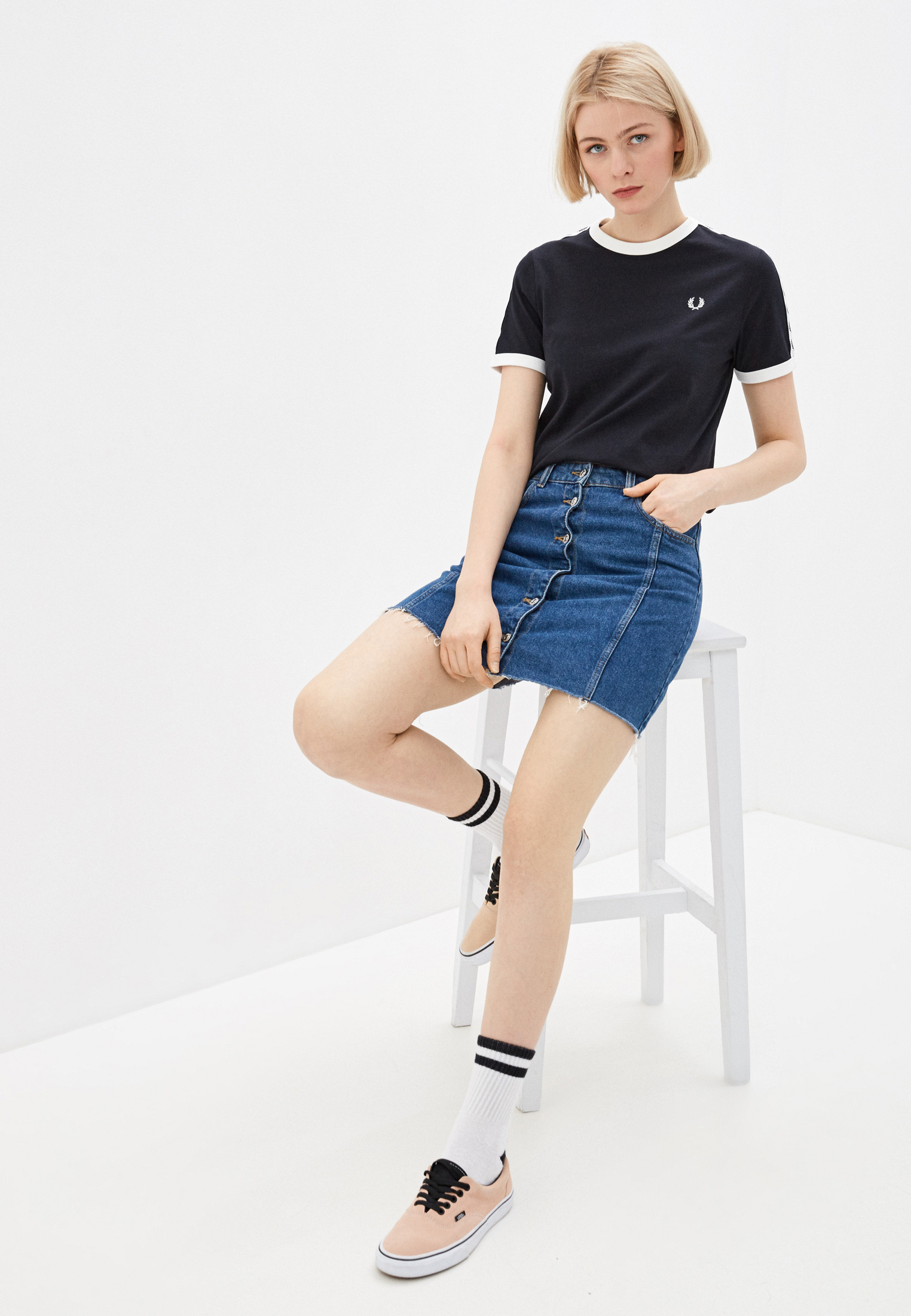 Футболка с коротким рукавом женский Fred Perry (Фред Перри) G6347 купить