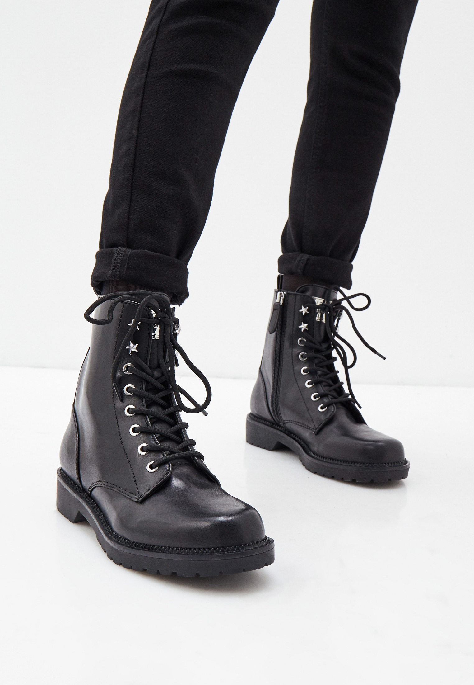 Женские ботинки Guess (Гесс) FL7TS2 LEA10 внешний материал натуральная  кожа; цвет черный купить за 11510 руб.