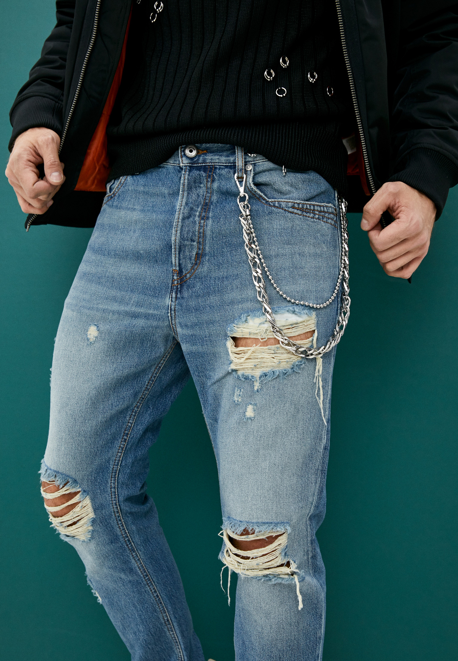 Мужские зауженные джинсы Just Cavalli (Джаст Кавалли) S01LA0090 N31651: изображение 2