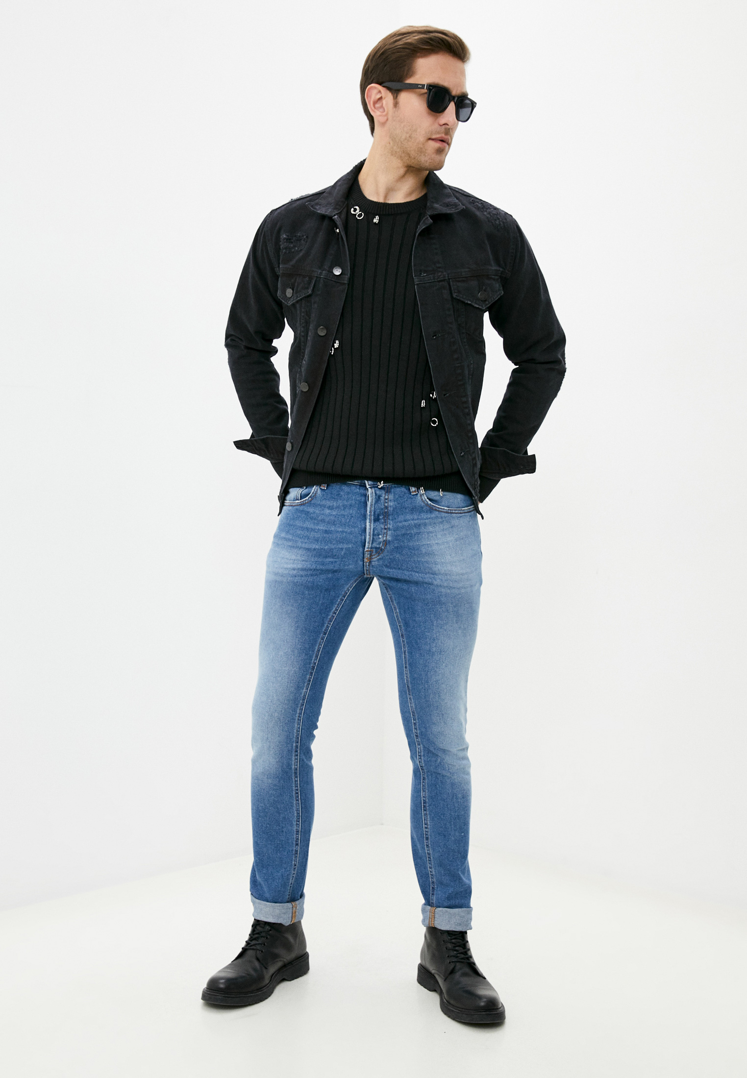 Мужские зауженные джинсы Just Cavalli (Джаст Кавалли) S03LA0089 N31687: изображение 3