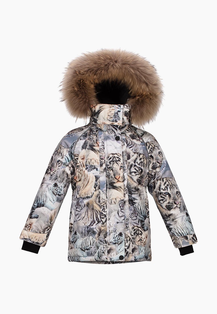 Пуховик Stylish Amadeo AJ-104A-серый-98