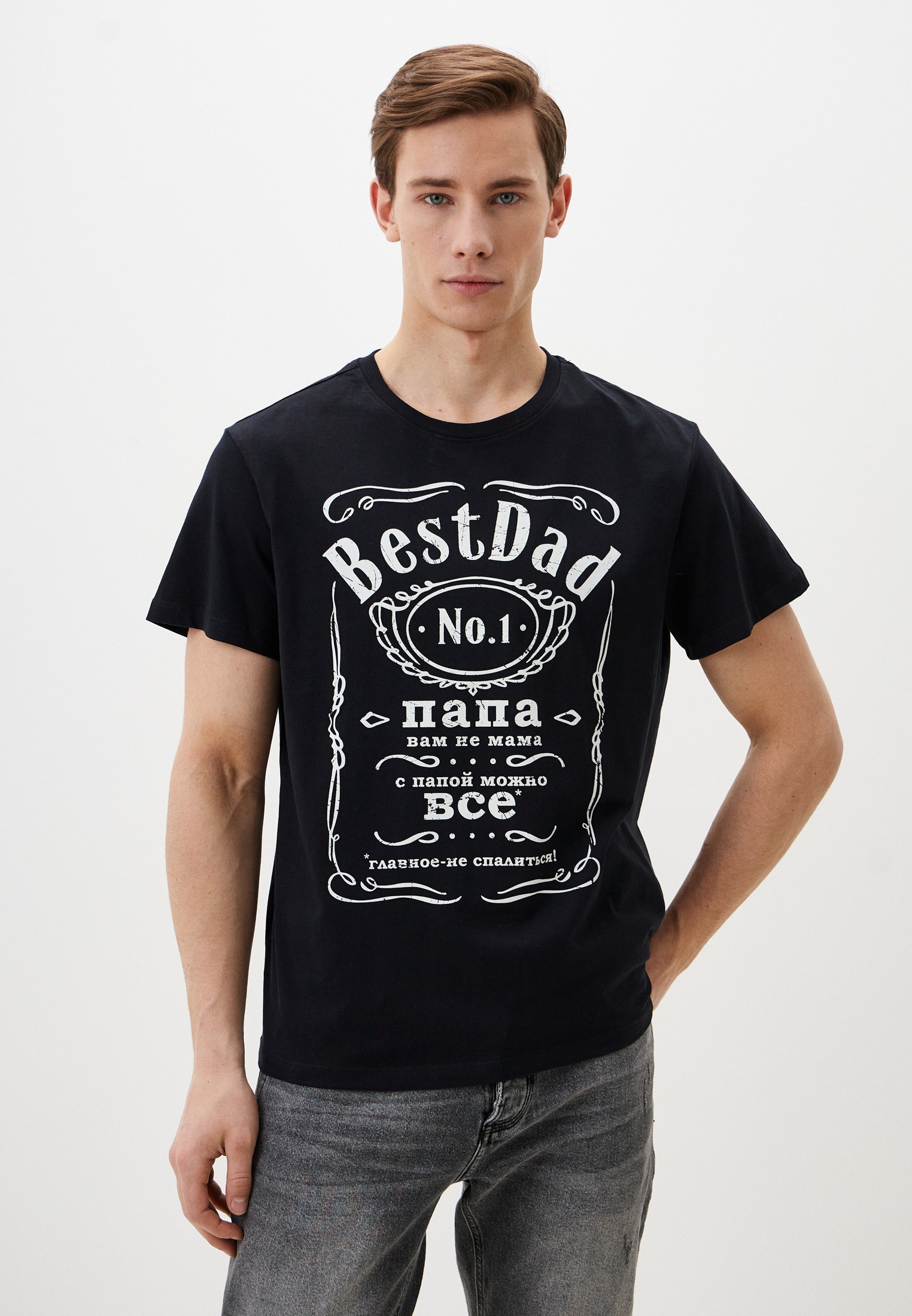 Футболка с коротким рукавом MARK FORMELLE 111831/22/3278П-0/черный печать1