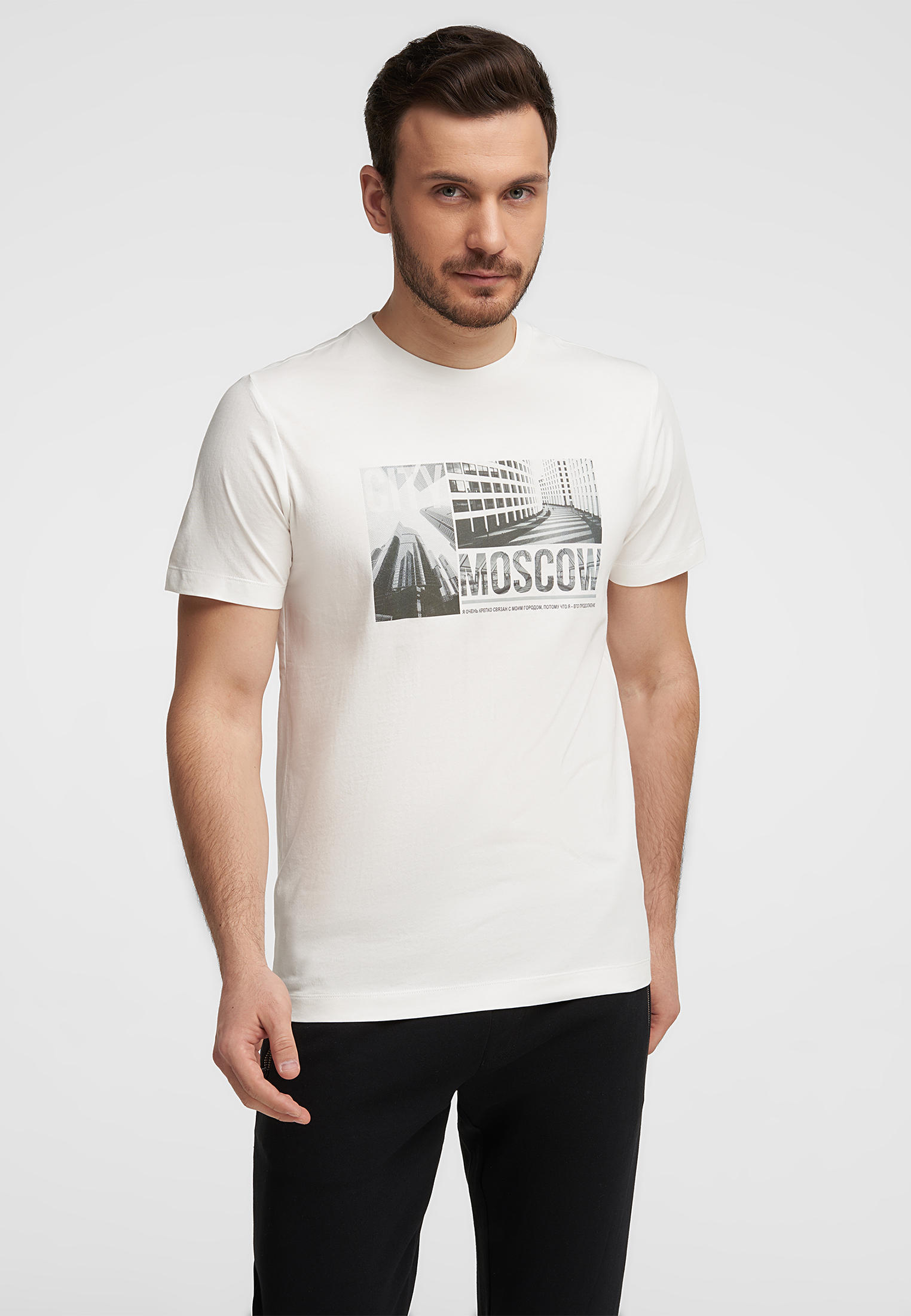 Футболка с коротким рукавом Henderson HTS-0482_ECRU