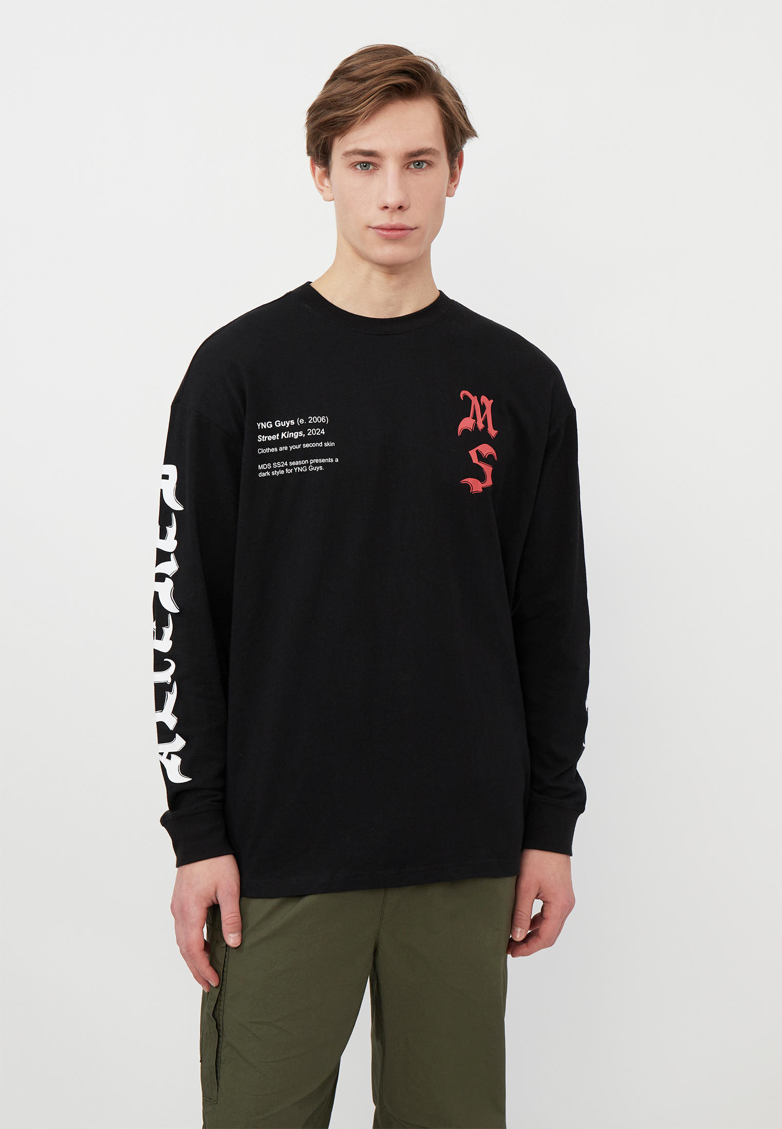 Футболка с длинным рукавом Modis (Модис) M241M00099GR02M03