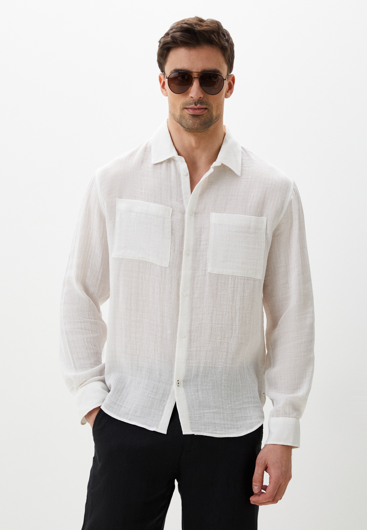 Рубашка с длинным рукавом Baon (Баон) B6624011-WHITE