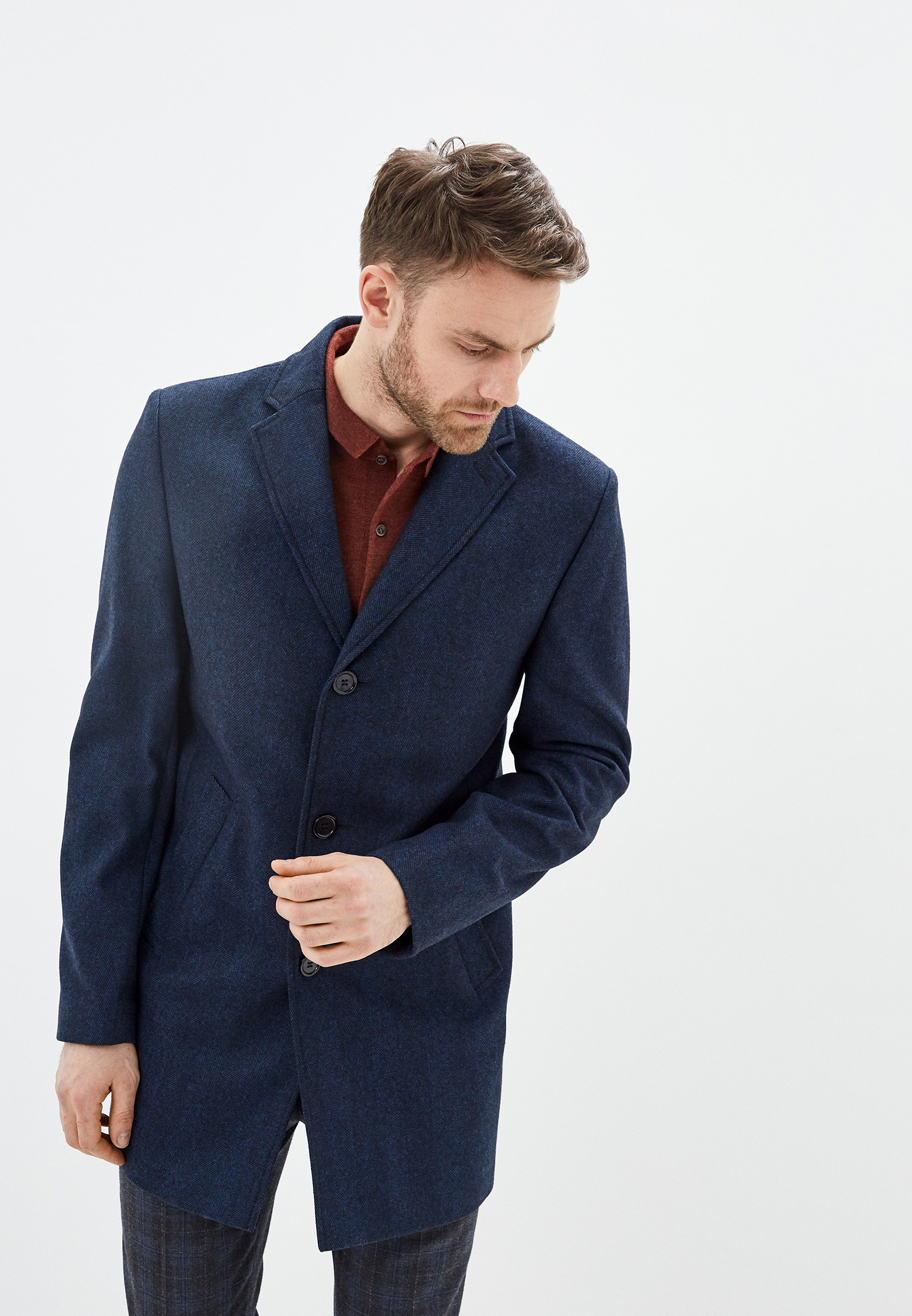 Мужские пальто BAZIONI 5014 TADDEO DK NAVY / Пальто 48/176