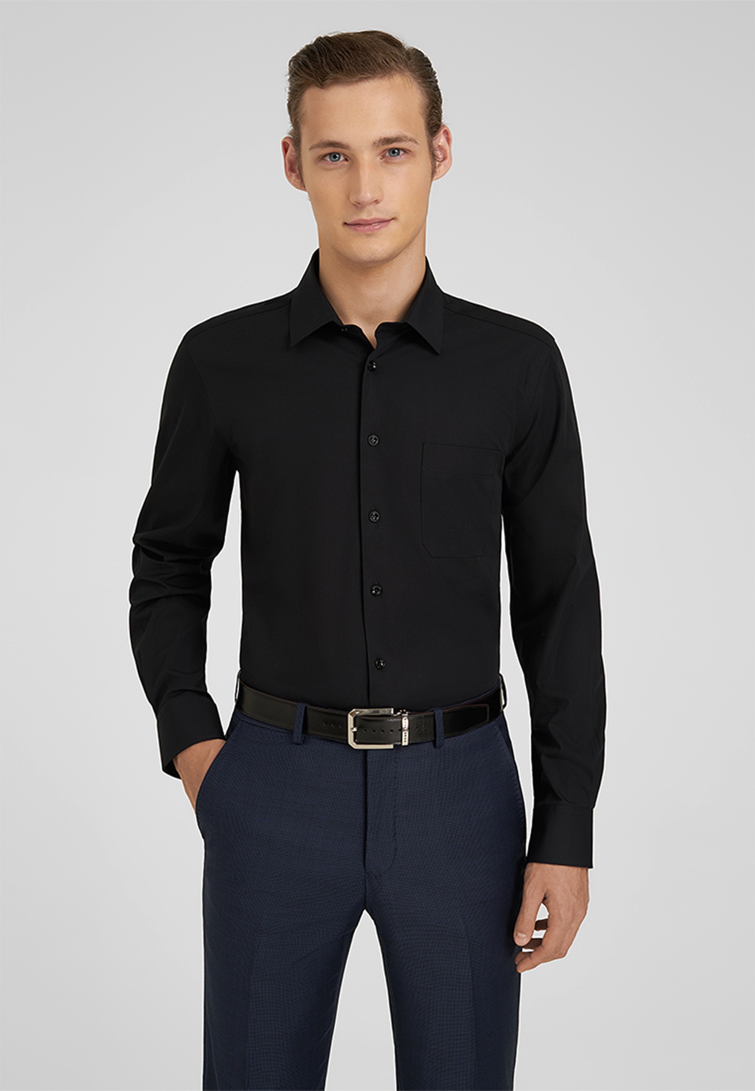 Рубашка с длинным рукавом Henderson SHL-1916-N_BLACK