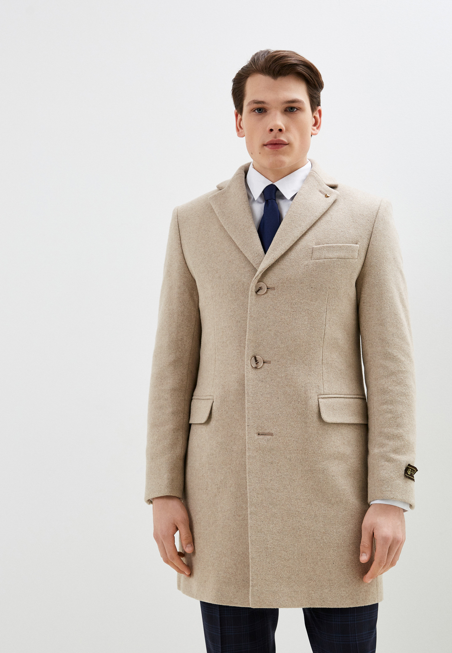 Мужские пальто BAZIONI 2053 MS MELTON SAND/ Пальто мужское