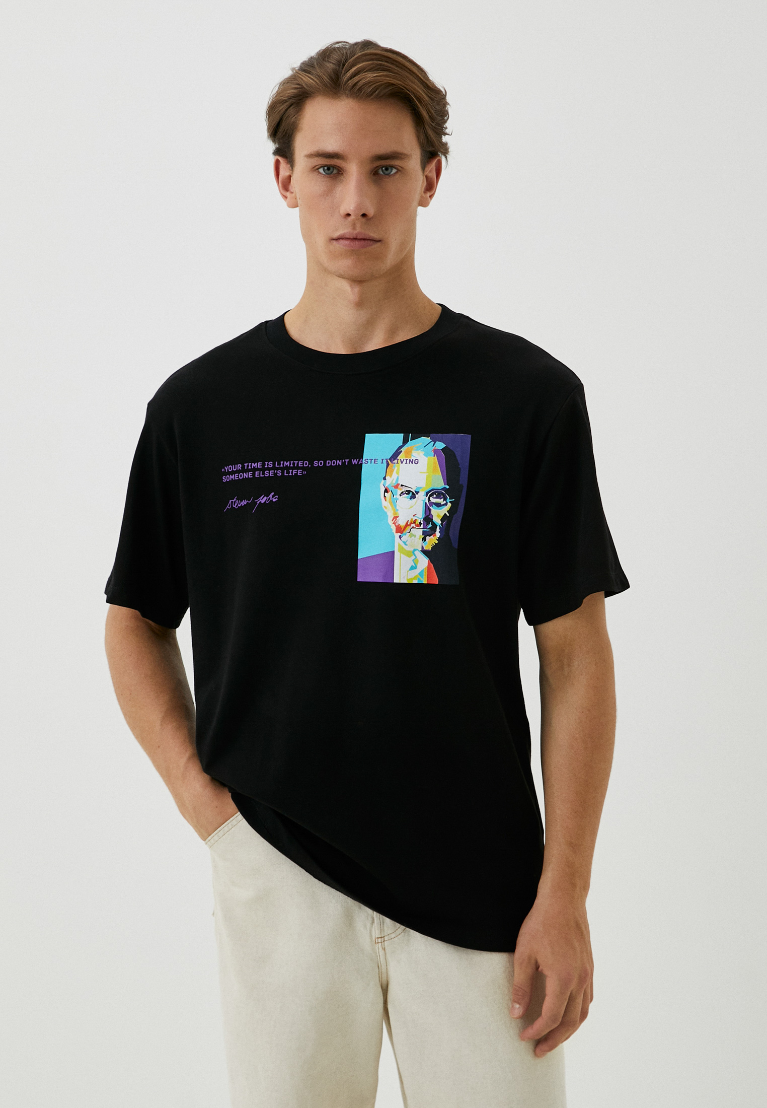 Футболка с коротким рукавом MARK FORMELLE 111846/22/3211П-0/черный печать