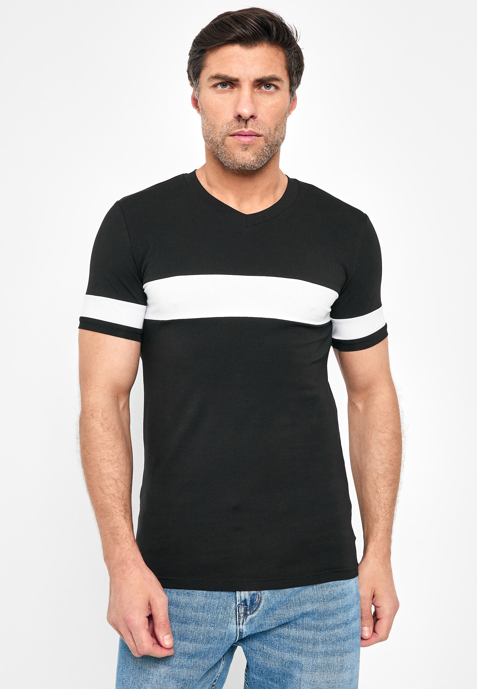 Футболка с коротким рукавом Envylab ENFK978/Черный-белый