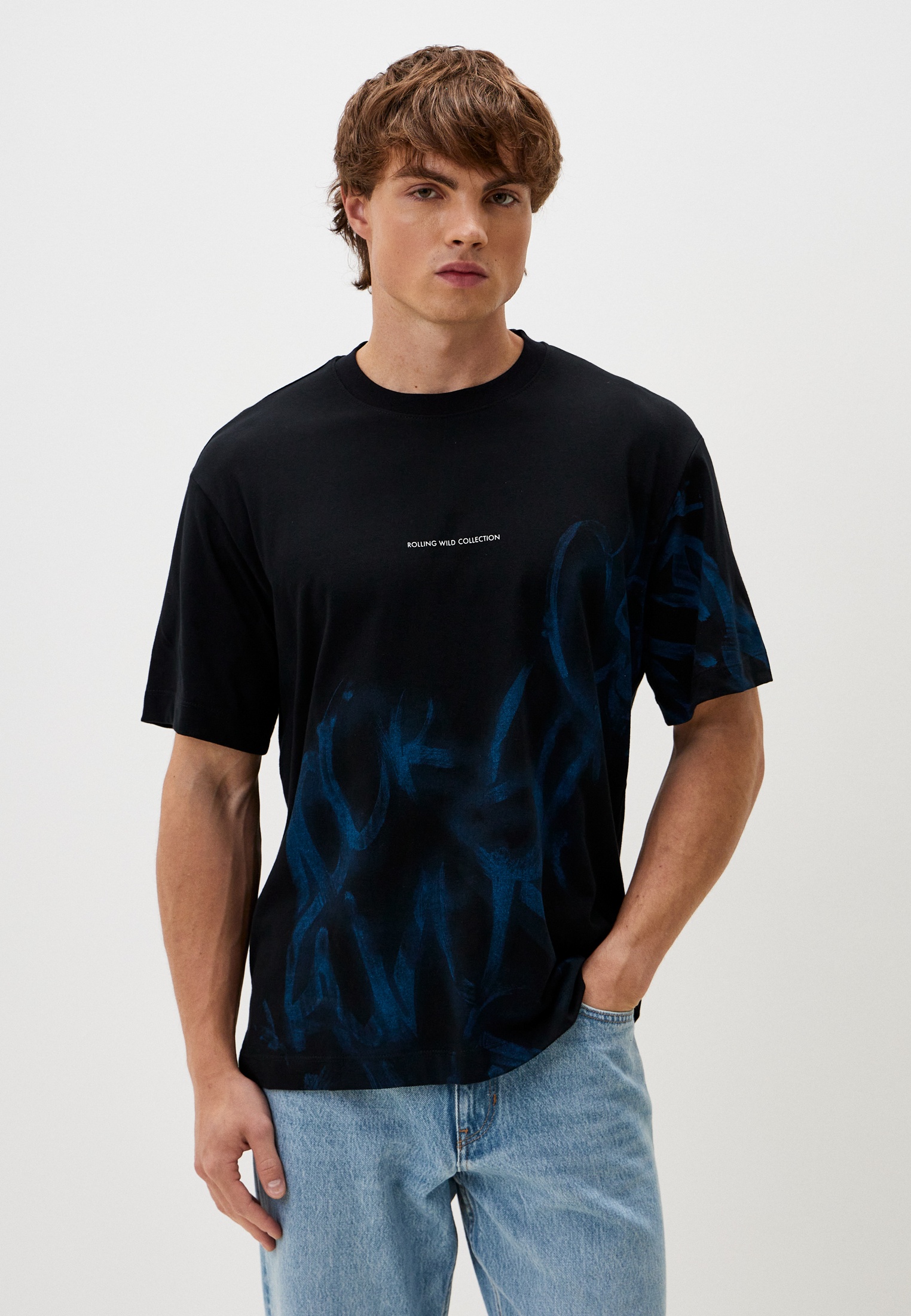 Футболка с коротким рукавом MARK FORMELLE 111858/24-3579П-0/черный печать