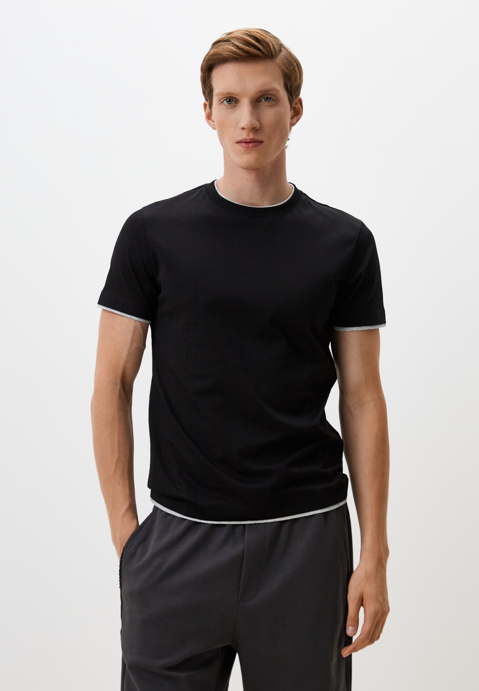 Футболка с коротким рукавом Ogogo D207-1-Черный-3XL