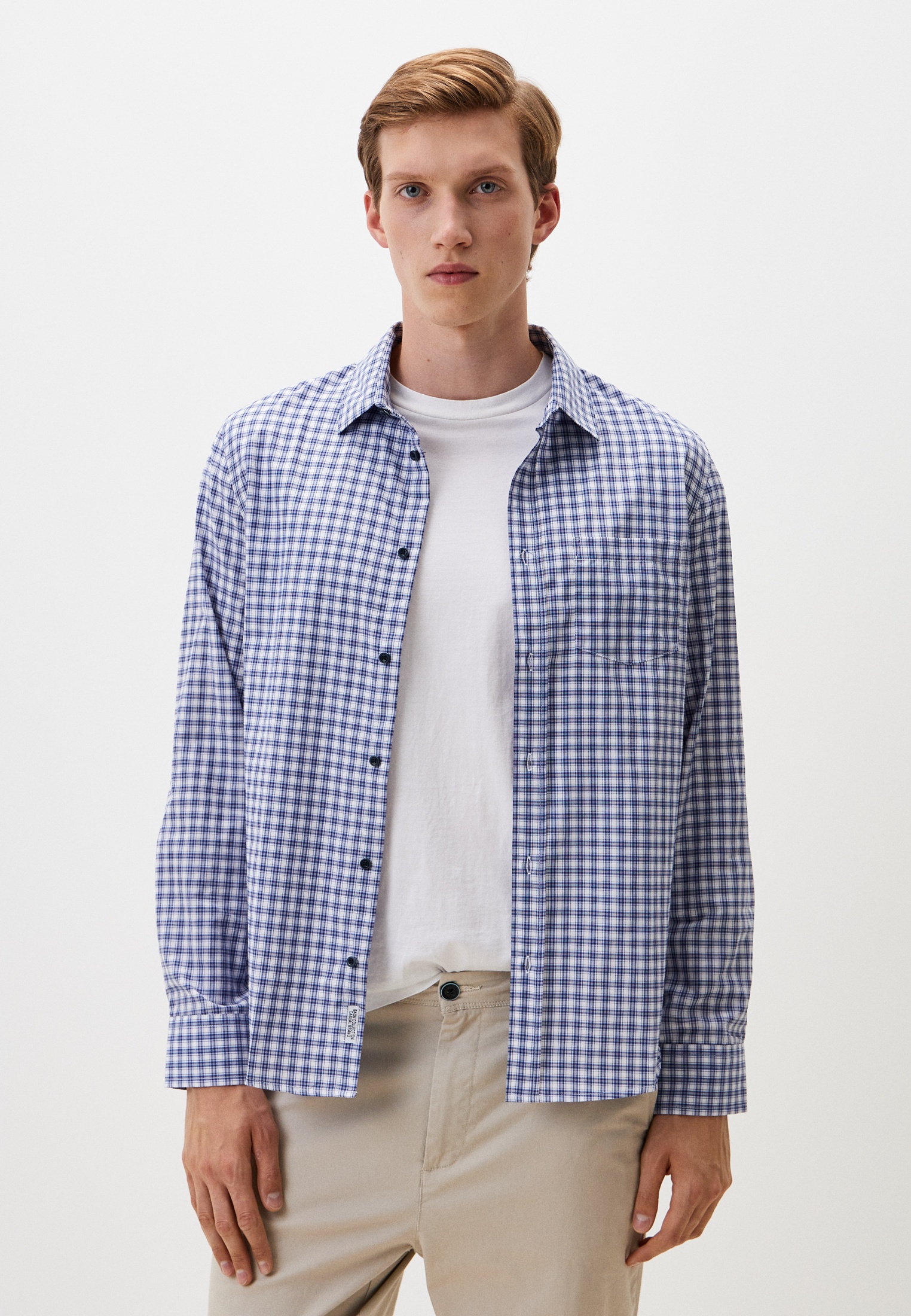 Рубашка с длинным рукавом Baon (Баон) B6624509-DEEP NAVY CHECKED