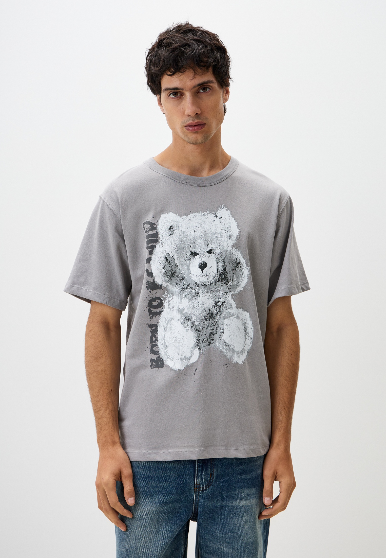 Футболка с коротким рукавом MARK FORMELLE 111875/24-3664П-0/серый печать1
