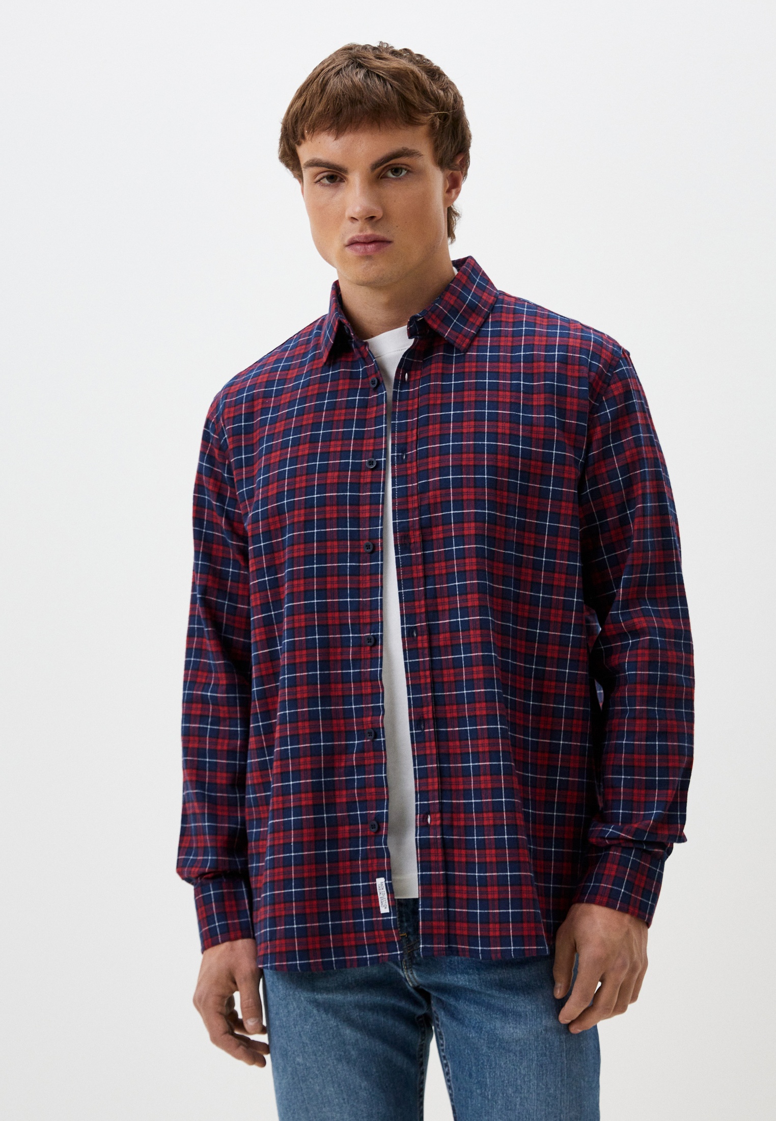 Рубашка с длинным рукавом Baon (Баон) B6624514-DARK RED CHECKED