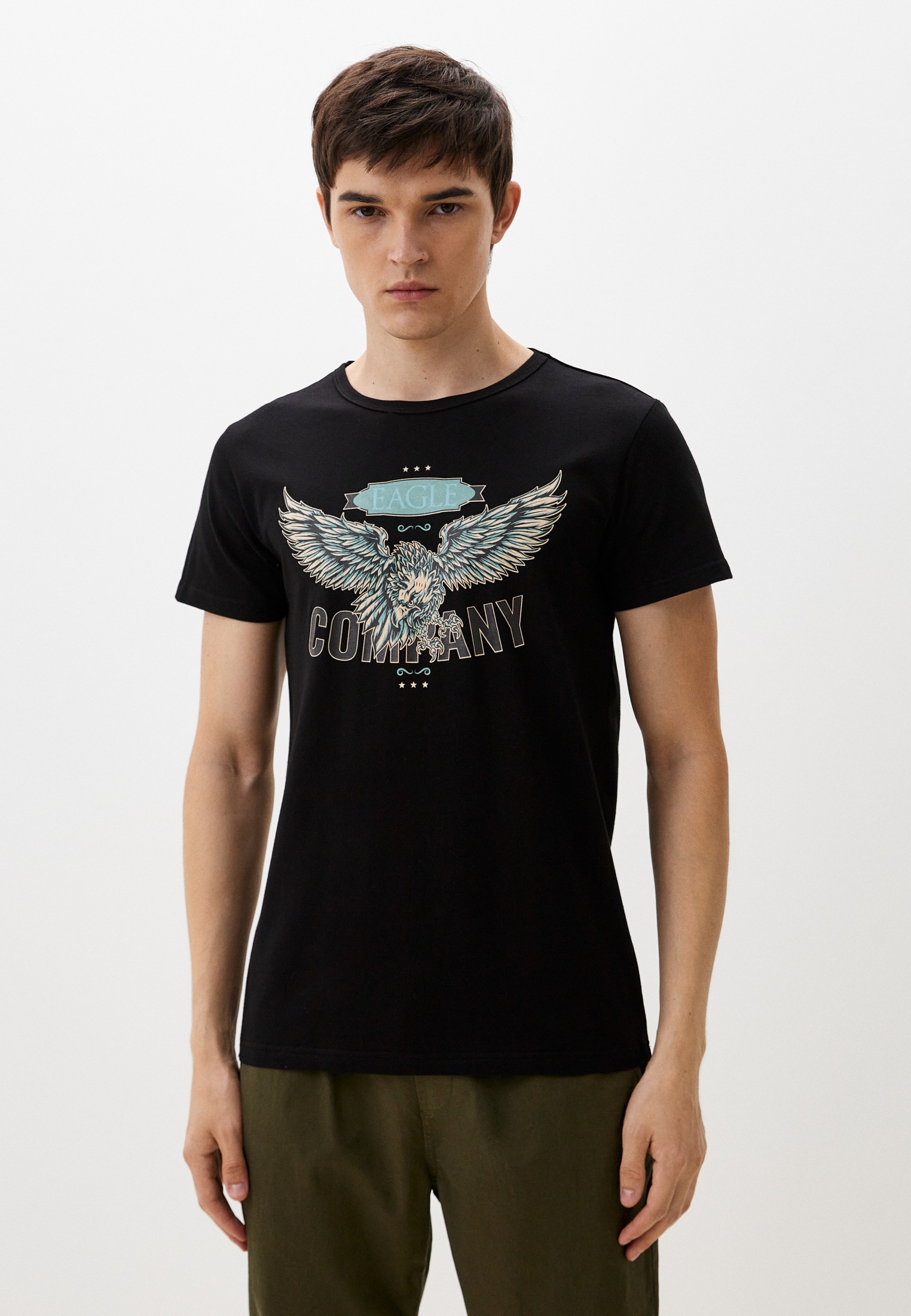 Футболка с коротким рукавом D.S 35199-черный-3XL