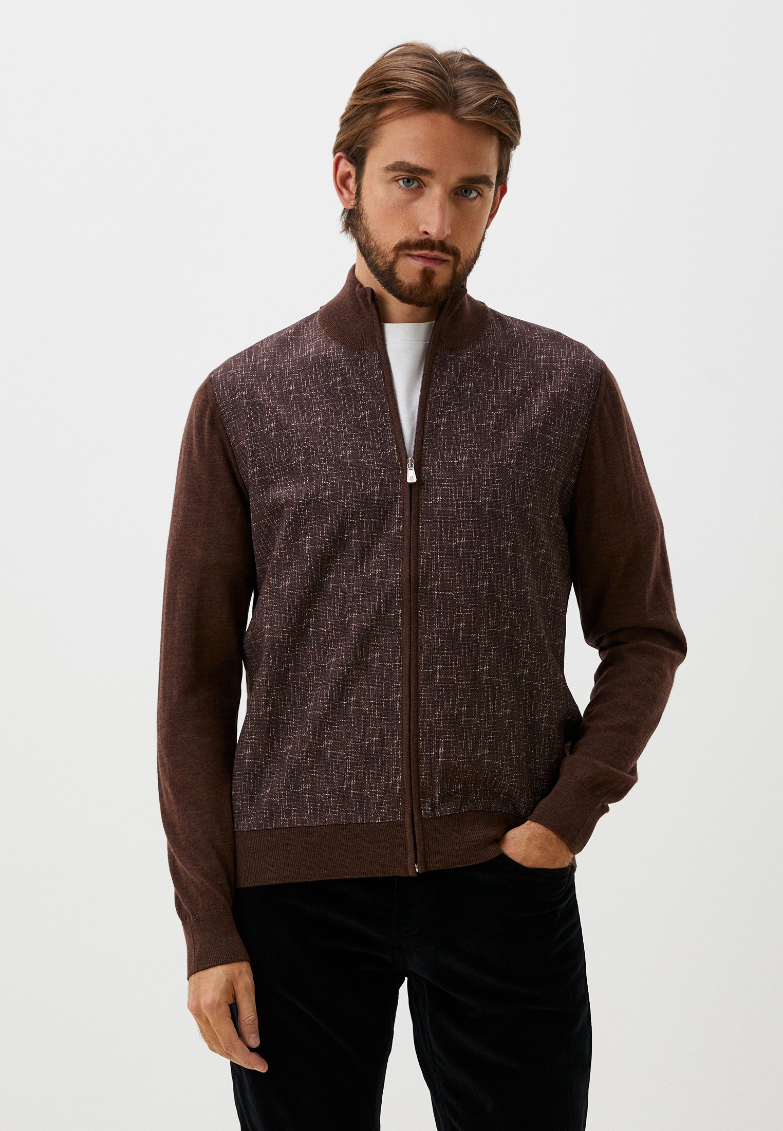 Кардиган Enrico Cerini 234039 Коричневый  3XL