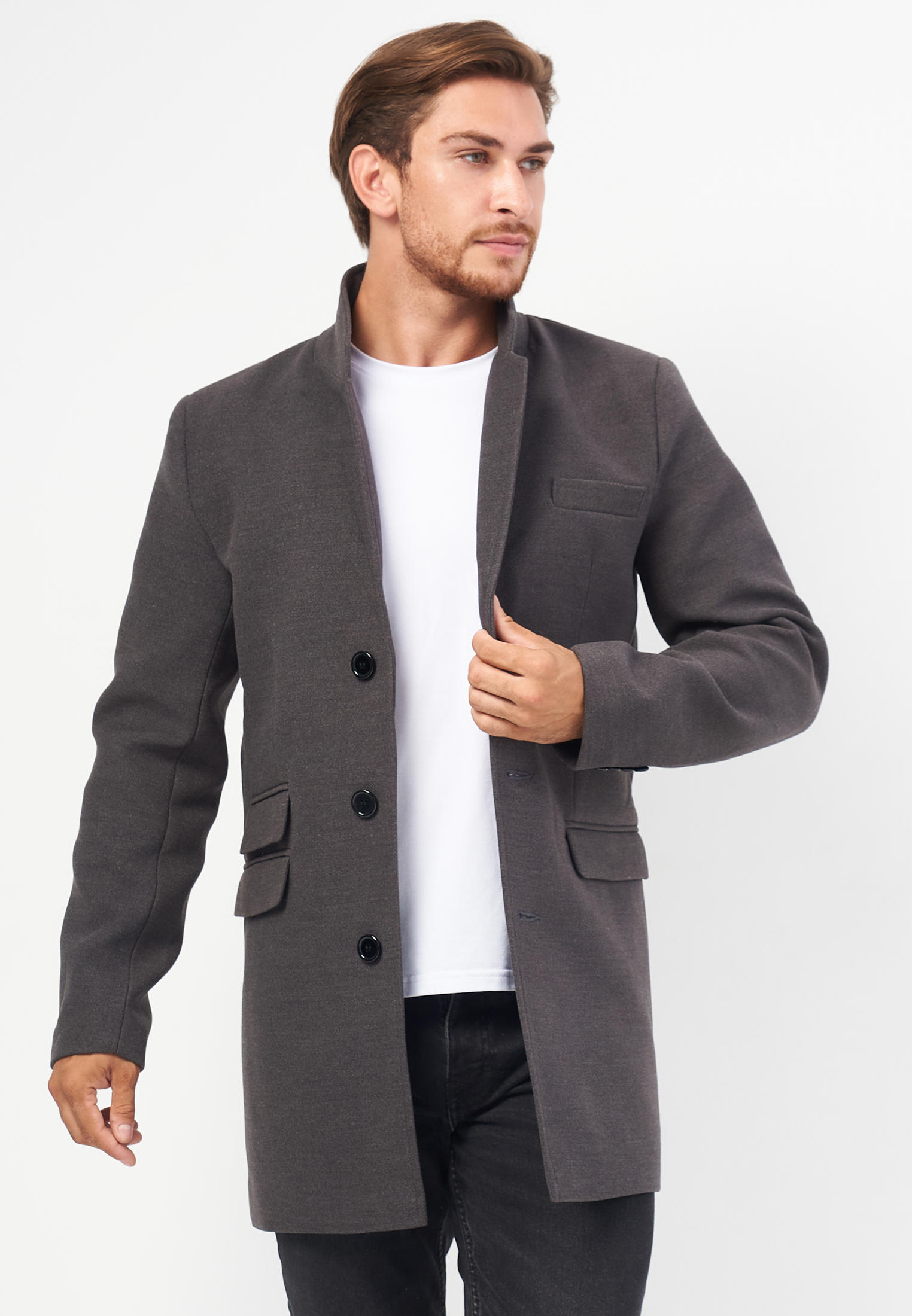 Мужские пальто Envylab P010/Темно-серый.
