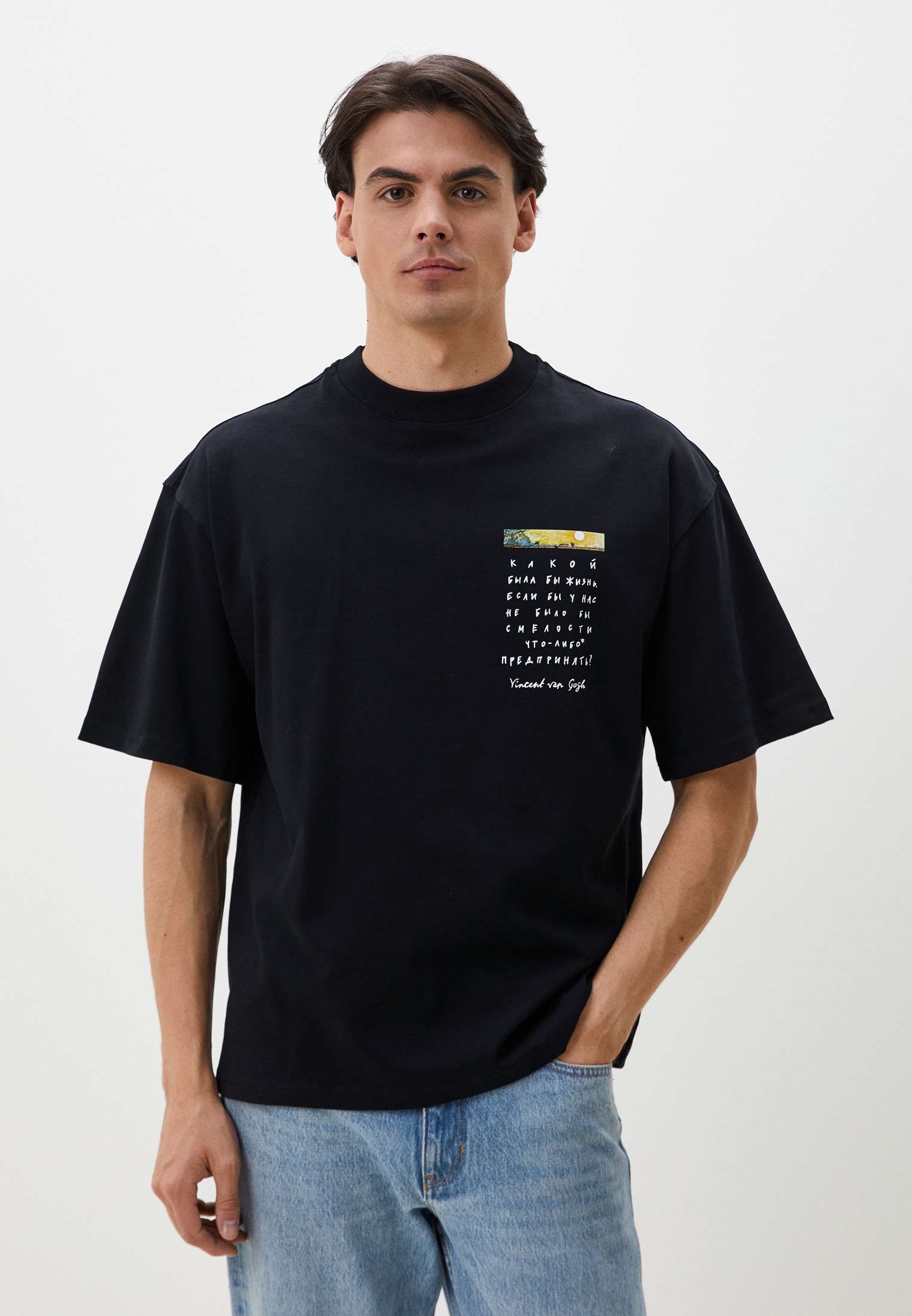 Футболка с коротким рукавом MARK FORMELLE 111892/24-3840П-0/черный печать1