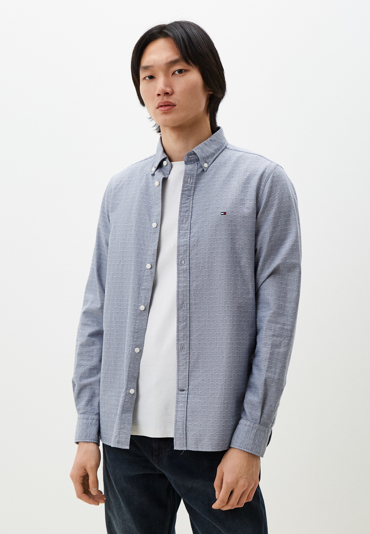 Рубашка с длинным рукавом Tommy Hilfiger (Томми Хилфигер) MW0MW35769_DXF