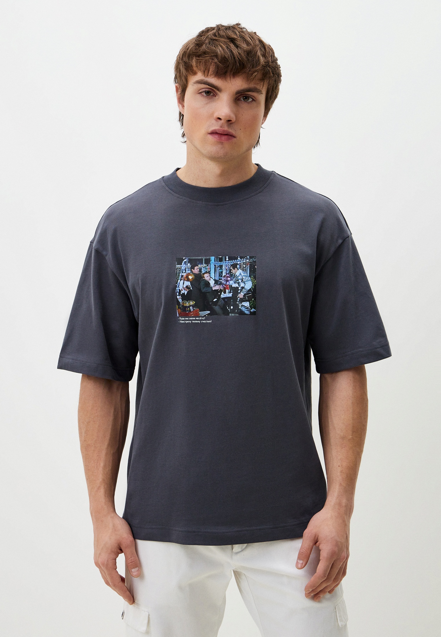 Футболка с коротким рукавом MARK FORMELLE 111883/24L-4303П-0/графит печать4-3XL/188