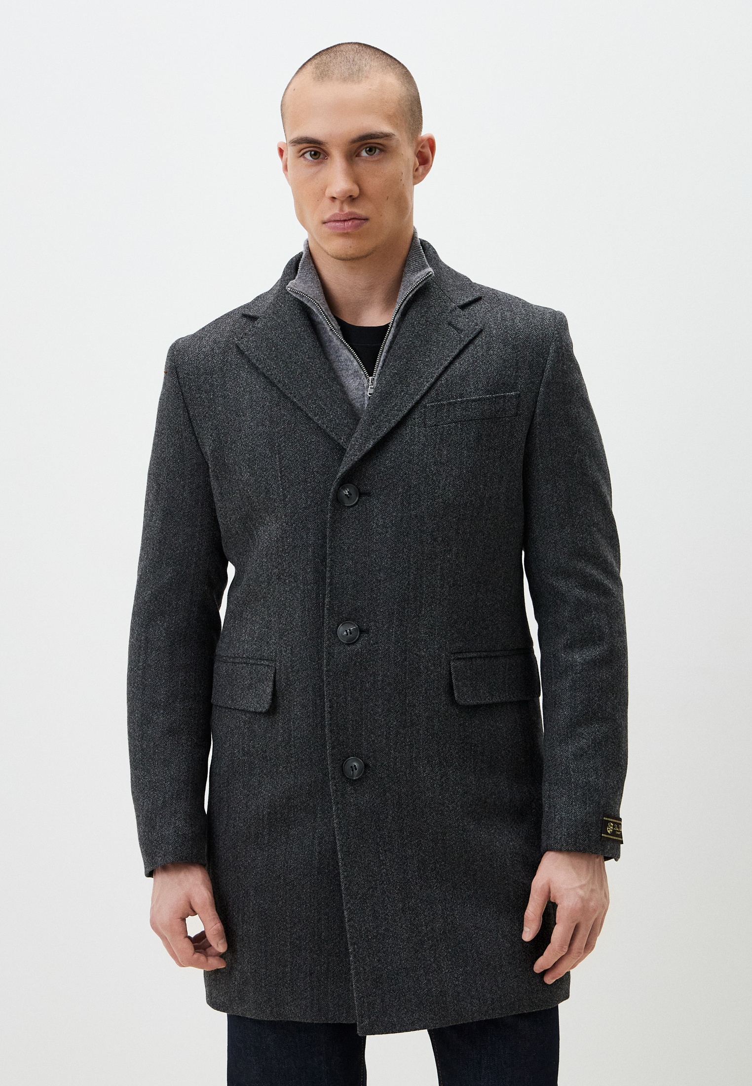 Мужские пальто BAZIONI 2053-1 MS GERONA DK. GREY/ Пальто мужское 48/176