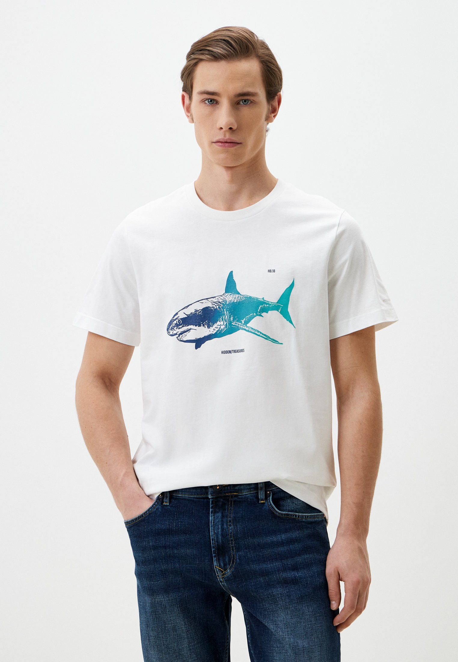Футболка с коротким рукавом Hiddenbrand MT-1R-shark S42_3XL